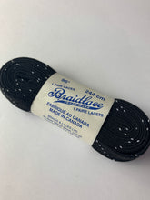 Load image into Gallery viewer, Black Laced White Thread Braidlace 96&quot;

