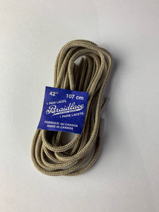 Light Brown - Grey Braidlace 42"